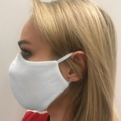 White two-layer face mask